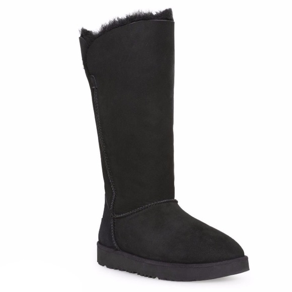 ugg classic cuff tall black